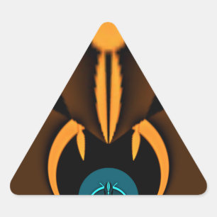 Abstract Colour Contrast Art Print Triangle Sticker