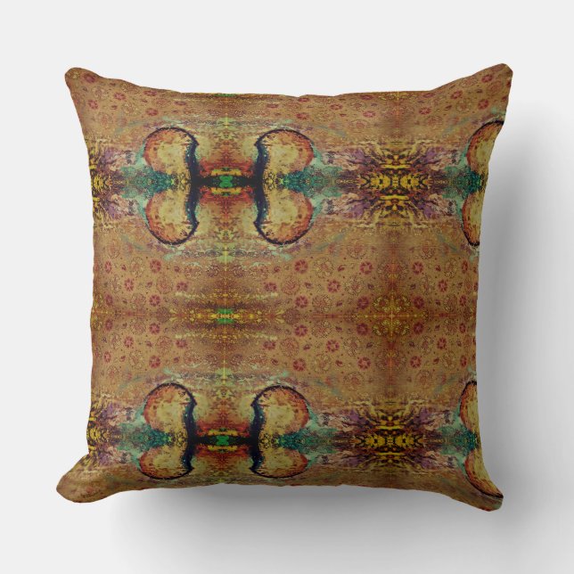 Abstract Colour Design with a hint of Floral Cushion (Front)