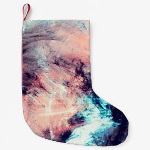 Abstract colour dynamic background with lighting e small christmas stocking
