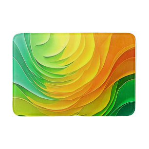 Abstract Colour Energy Flow Design Bath Mat