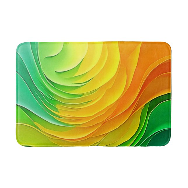 Abstract Colour Energy Flow Design Bath Mat (Front)