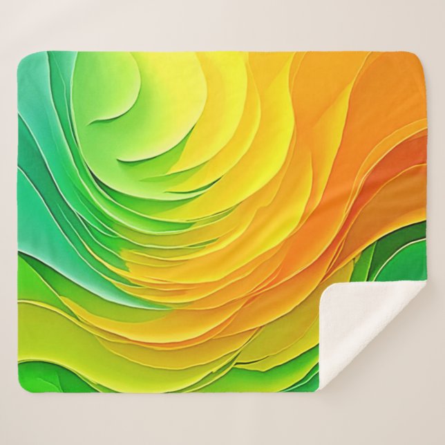 Abstract Colour Energy Flow Design Sherpa Blanket (Front (Horizontal))