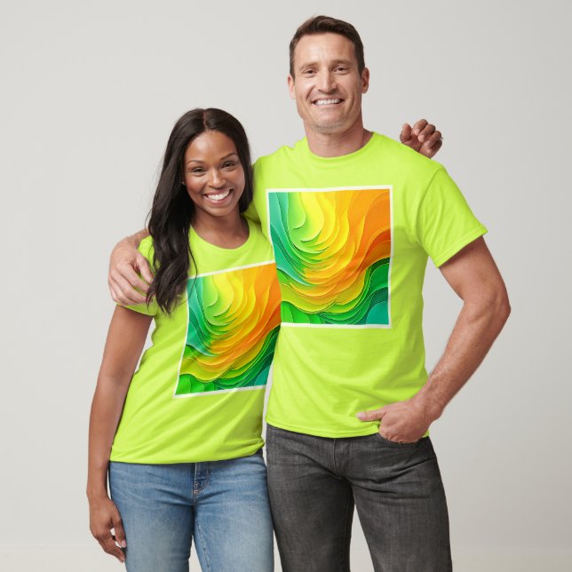 Abstract Colour Energy Flow Design T-Shirt (Unisex)