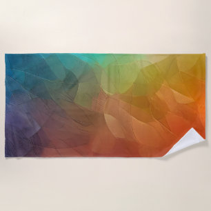 Abstract Colour Flow in Shapes Beach Towel