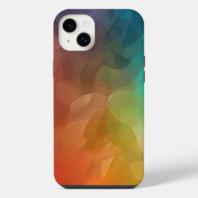 Abstract Colour flow in shapes iPhone Case (Back)