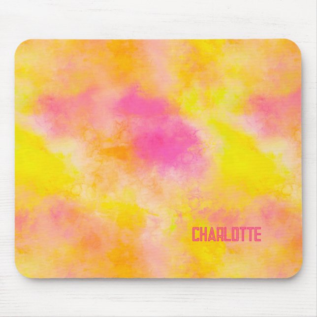 Abstract Colour Gradient Luminous Joy Personalised Mouse Pad (Front)