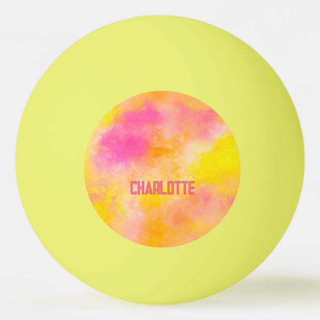 Abstract Colour Gradient Luminous Joy Ping Pong Ball (Front)