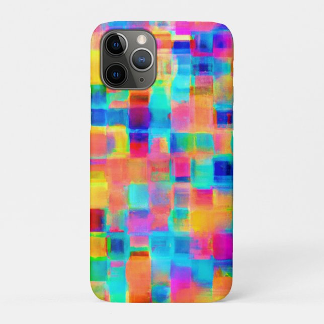 Abstract Colour Grid Case-Mate iPhone Case (Back)