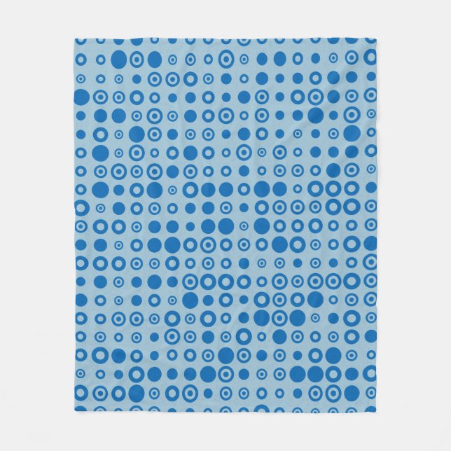 Abstract Colour Halftone Dots generative art backg Fleece Blanket (Front)