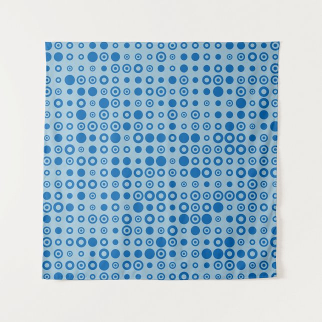 Abstract Colour Halftone Dots generative art backg Tapestry (Front)