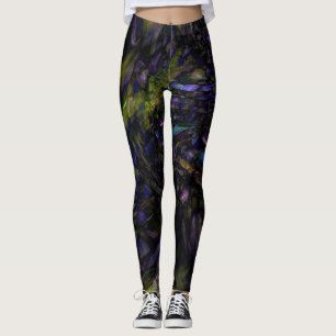 Abstract Colour Marble Swirl Modern Art Cool Uniqu Leggings