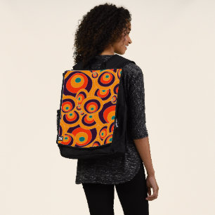 Abstract Colour Ovals Backpack – Modern Geometric 