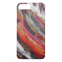 Abstract Colour Paint Brush Rustic Burlap #5