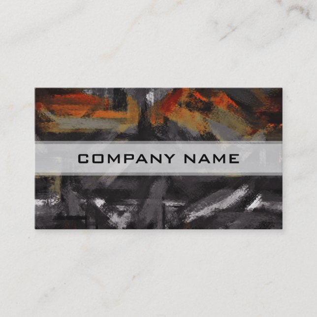 Abstract Colour Paint Brush Stroke #10 Business Card (Front)