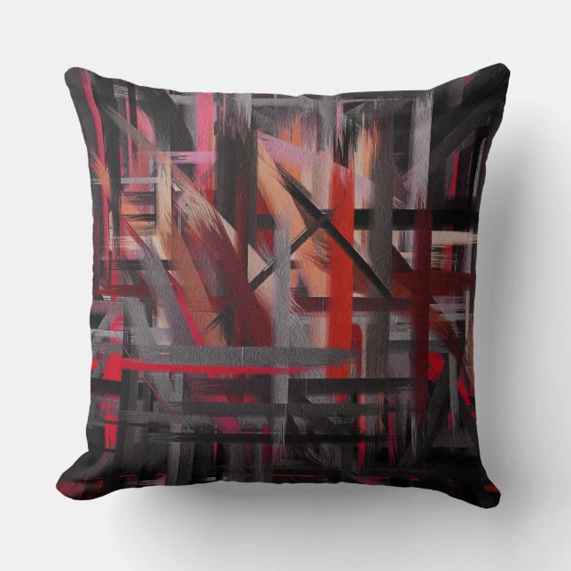 Abstract Colour Paint Brush Stroke #12 Cushion (Front)