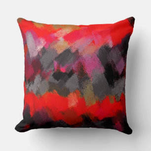 Abstract Colour Paint Brush Stroke Cushion