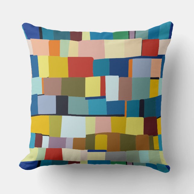 Abstract Colour Patchwork 271020 Cushion (Front)