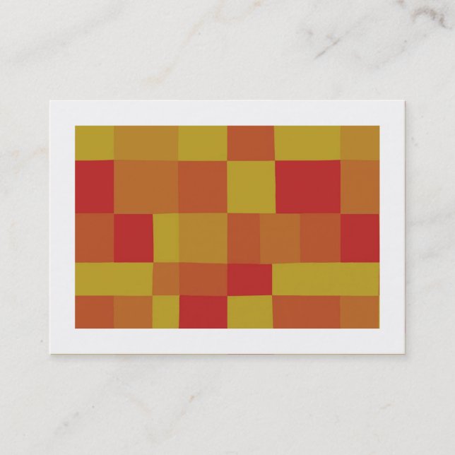 Abstract Colour Patchwork Pattern 280913 (Bordered Business Card (Front)