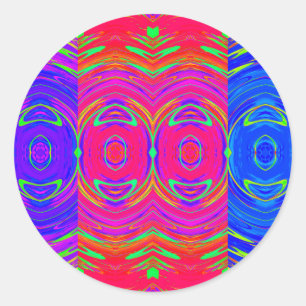 Abstract Colour Pattern Classic Round Sticker