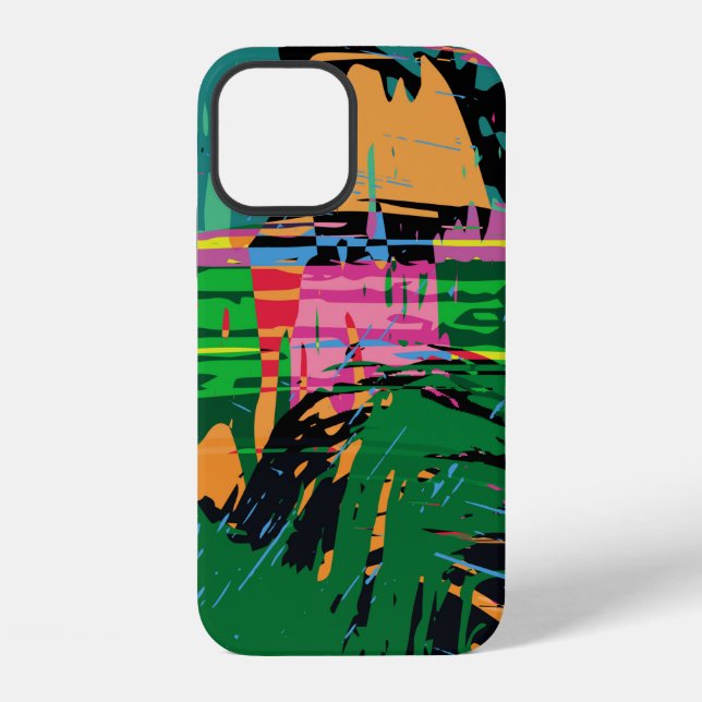 Abstract colour pattern in graffiti style quality  iPhone case (Back)