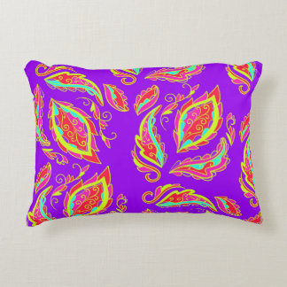 abstract,colour,pattern, indian,mandala,purple decorative cushion