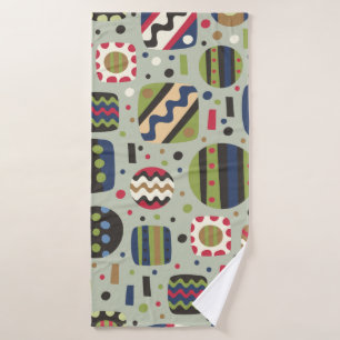 abstract colour pattern textiles, interior designl bath towel