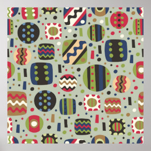 abstract colour pattern textiles, interior designl poster