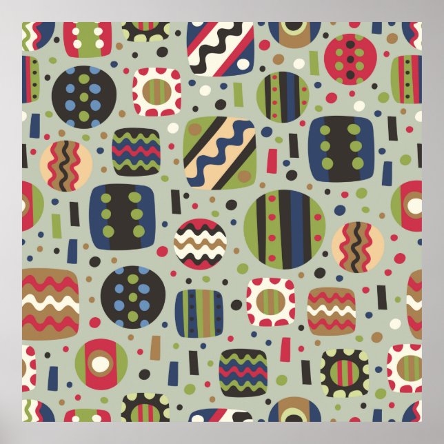 abstract colour pattern textiles, interior designl poster (Front)