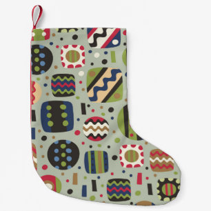 abstract colour pattern textiles, interior designl small christmas stocking