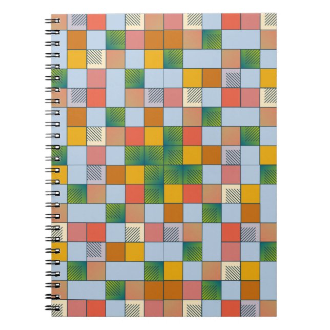 Abstract colour seamless pattern notebook (Front)
