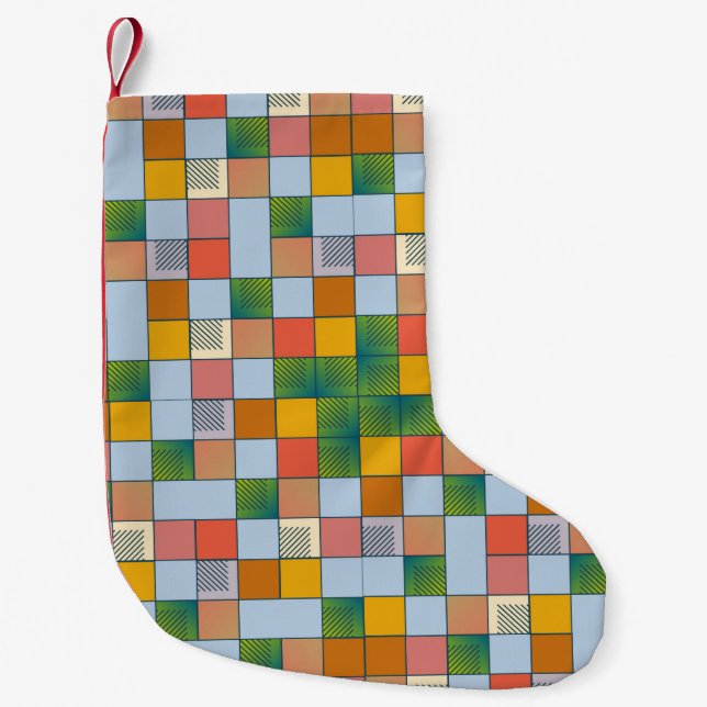 Abstract colour seamless pattern small christmas stocking (Front)