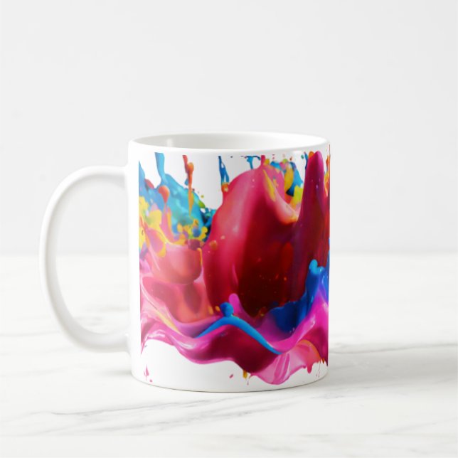 Abstract Colour Splash 11 oz Mug   (Left)