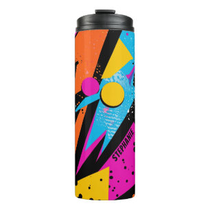 Abstract Colour Splash in Retro Comic Style (1) Thermal Tumbler