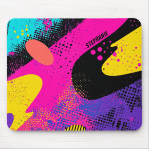 Abstract Colour Splash in Retro Comic Style (3) Mouse Pad
