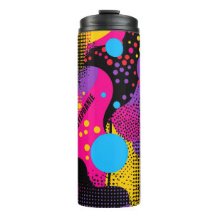 Abstract Colour Splash in Retro Comic Style (4) Thermal Tumbler