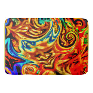 Abstract Colour Splashes Bath Mat