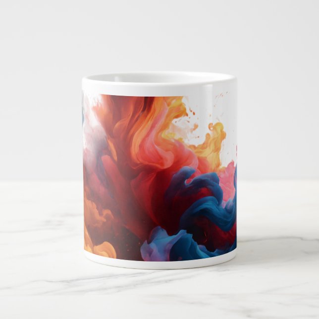 Abstract Colour Splashes - Jumbo Mug Design (Front)