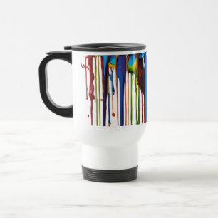 Abstract Colour Splashes Travel/Commuter Mug - 15