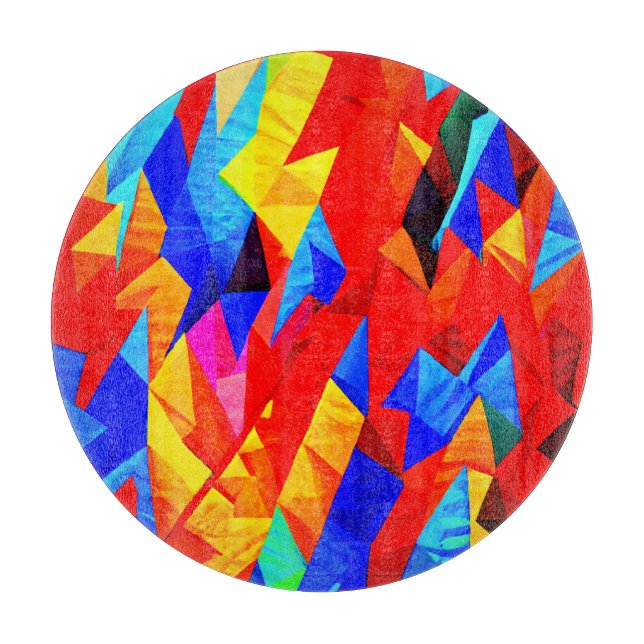 Abstract Colour Symphony Cutting Board (Front)