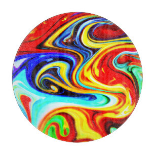 Abstract Colour Symphony Design Cutting Board