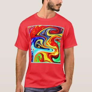 Abstract Colour Symphony Design T-Shirt