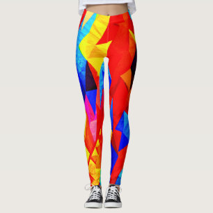 Abstract Colour Symphony Leggings