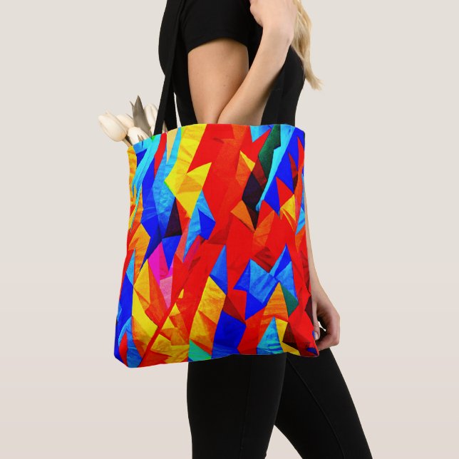 Abstract Colour Symphony Tote Bag (Close Up)