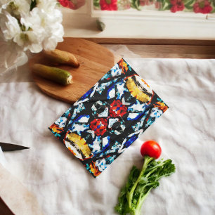 Abstract Colour Texture Tea Towel