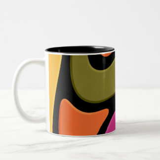 Abstract colour wave coffee mug. Two-Tone coffee mug