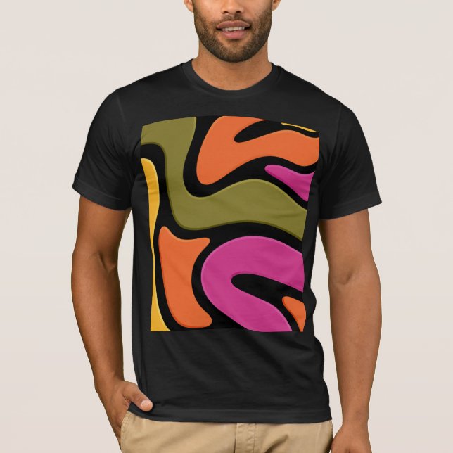 Abstract colour wave t-shirt. T-Shirt (Front)