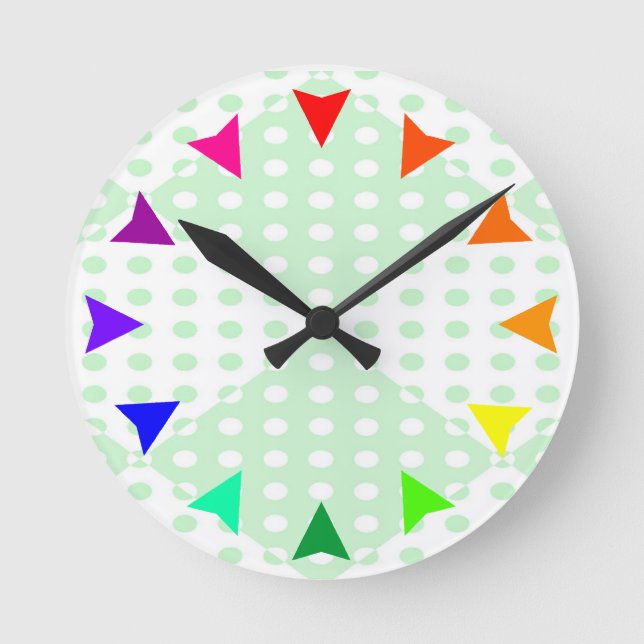 Abstract Colour wheel design Wall Clock (Front)