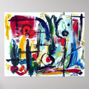 Abstract Colour Whimsy Poster