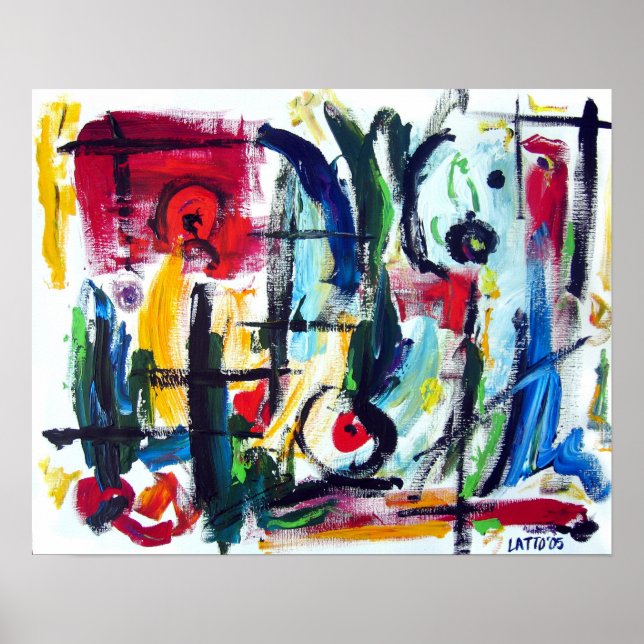 Abstract Colour Whimsy Poster (Front)