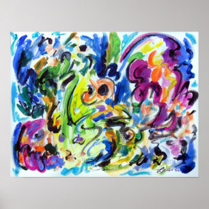 Abstract Colour Whirl Poster